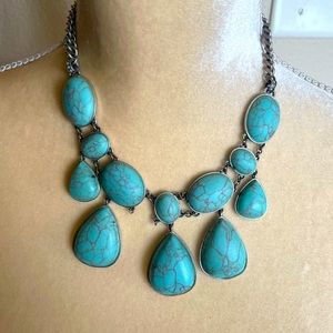 Turquoise colored necklace
